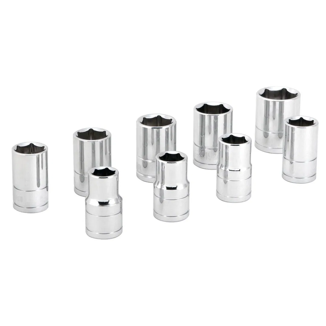W32202 – PERFORM TOOL Socket Set, 1/2 Inch Drive Metric 6 Point Chrome Vanadium Steel With Size Of 12 Millimeter/ 13 ...